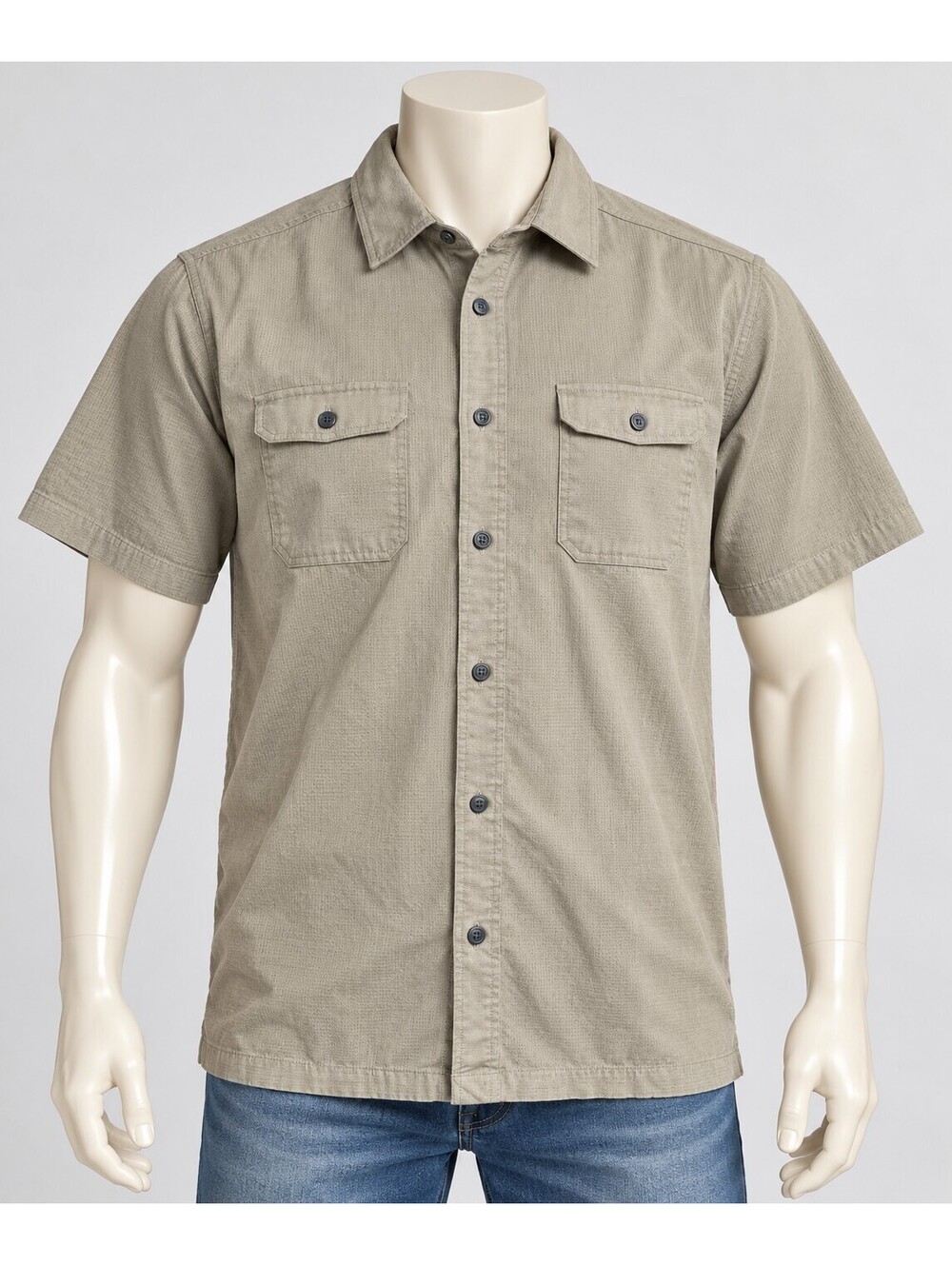 Croft & Barrow Quick Dry Men M Short Sleeve Button-Up Shirt